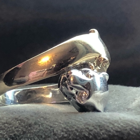14k double panther ring - Picture 5 of 15